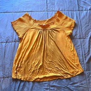 Plus Size Women’s Yellow Boho Shirt